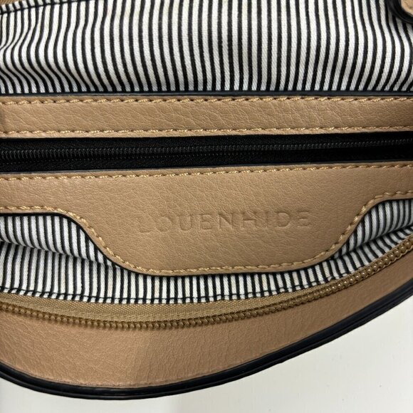 Louenhide Crossbody Bag Vegan Leather Three Pocket Zip Closure Snap Closure - Picture 7 of 12
